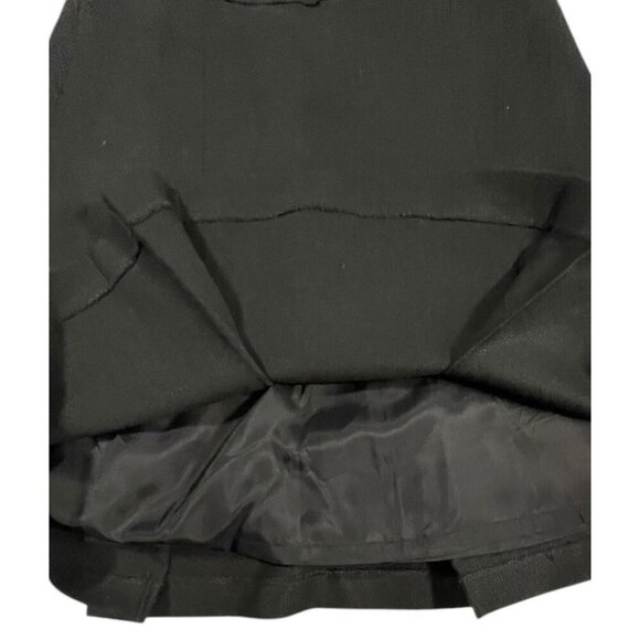 Banana Republic Black Textured Linen Blend Pleated A-Line Skirt SIZE-4 PETITE - Picture 6 of 6